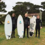 Young Surf Instructors Posing with Surfboards